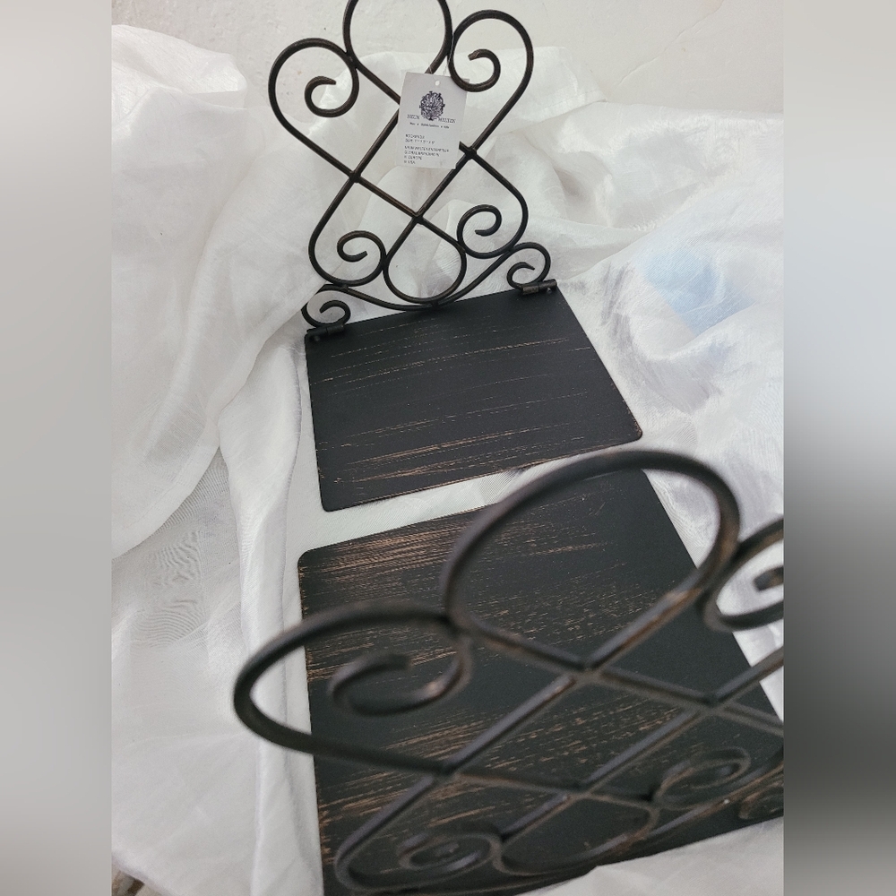 NUEN WELTEN VINTAGE Elegant Black Metal Bookends 1 PAIR - Picture 6 of 6